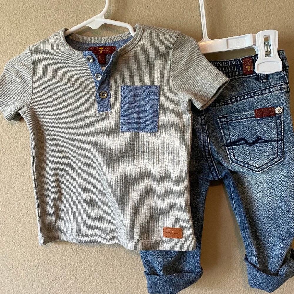 New kids(worn 1) 7 for Mankind outfit-shirt&jeans